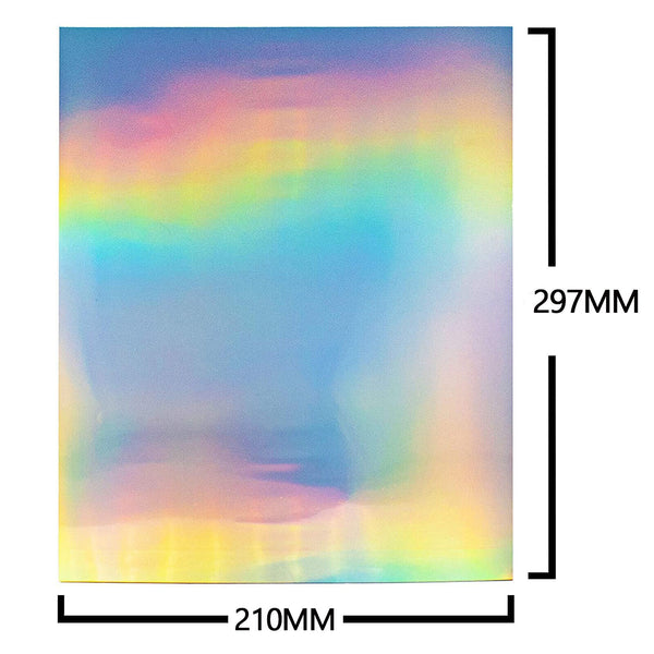 20PCS A4 Holographic Glossy Self Adhesive Sticker Paper Label Inkjet Printer AU