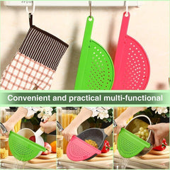 Saucepan Strainer Clip Drainer Plastic Pot Pan Kitchen Rice Pour Water AU Stock