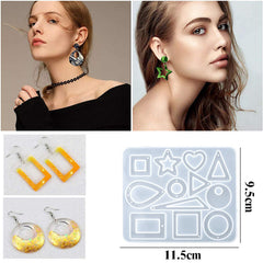 Silicone Earring Pendant Mold Necklace Jewelry Resin Epoxy Mould Craft DIY Tool