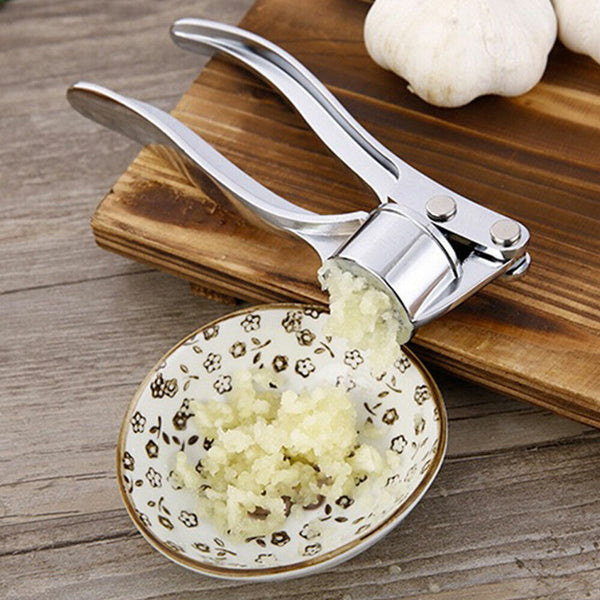 Garlic Press Crusher Stainless Steel Tool Kitchen Squeezer Masher Mincer 2PCS