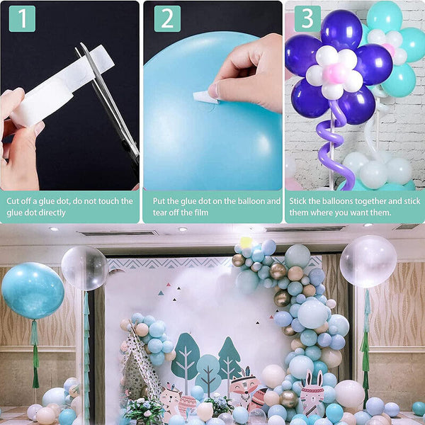 200x Balloon Glue 15mm Dots Photo Adhesive Bostik Party Double tape Scrapbooking