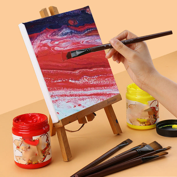 6/12X Art Painting Brushes Set Nylon Acrylic Oil Watercolor Artist Paint Brush