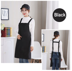 Plain Apron Bib Washable Pocket Butcher Waiter Chef Kitchen Cooking Craft Cafe