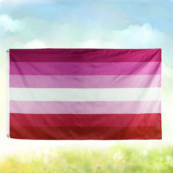 2pcs 150x90cm Lesbian Flag Rainbow Pride LGBT Mardi Gras Party Outdoor Heavy Dut