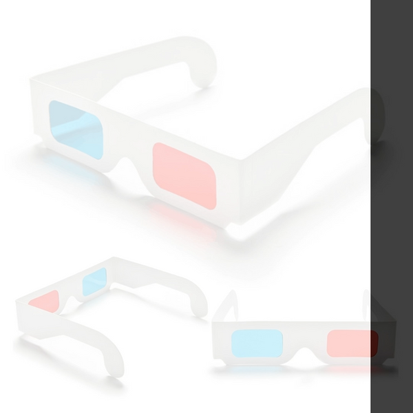 3D Glasses x 2 Red Cyan ~ Blue Free Postage Brand New Never Used