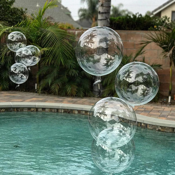 5x 25-90cm Clear Round Giant Jumbo Bobo Bubble Balloon Party Wedding Birthday AU