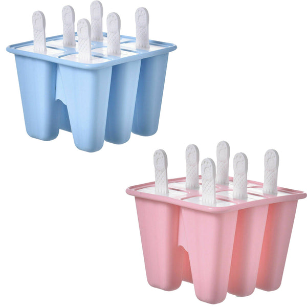 Silicone Ice Cream Mould Block 6 Cavity Frozen Molds Icy Pole Jelly Ice Lolly AU