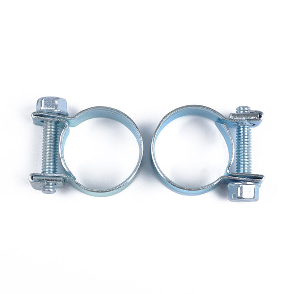 10pcs Portable Stainless Steel Mini Fuel Line Pipe Hose Clamp Clip 16mm-18mm AU