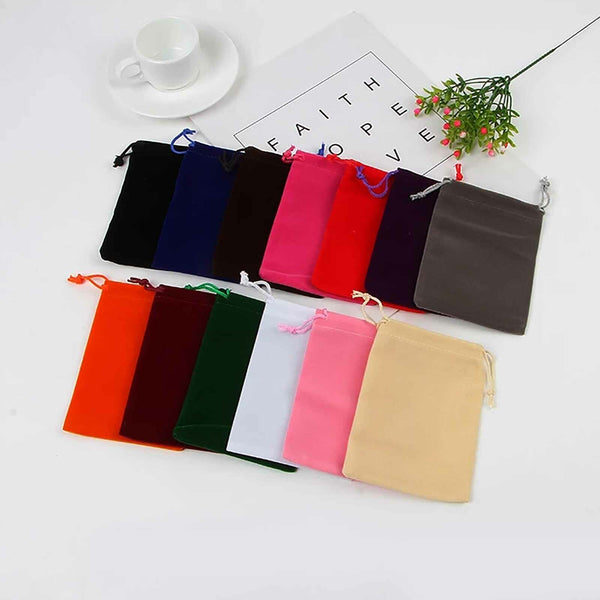 UP 100X Velvet Pouch Drawstring Bags Wedding Favour Gift Party Jewellery Packing