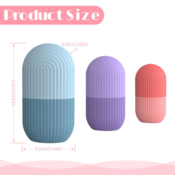 Hot Ice Facial Cube Massager Ice Roller to Depuff Shrink Pores Sculpt Face Care