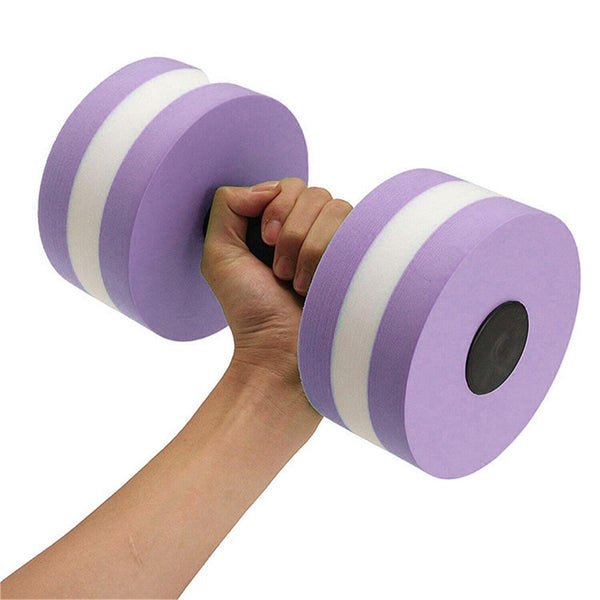 2x Purple Water Dumbbells Aquatic Exercise Dumb bells Water Aerobics Workouts Barbells - Lets Party