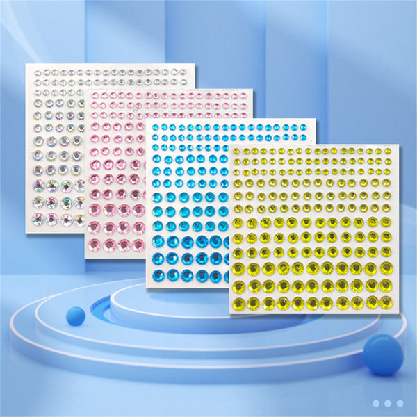 6PCS Face Gems Tattoo Eye Jewels Body Crystal Make Up Sticker Diamond Pearls
