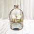 2Tiers Glossy Gold Mirror Birdcage Cup Cake Stand High Tea Plate Wedding Party