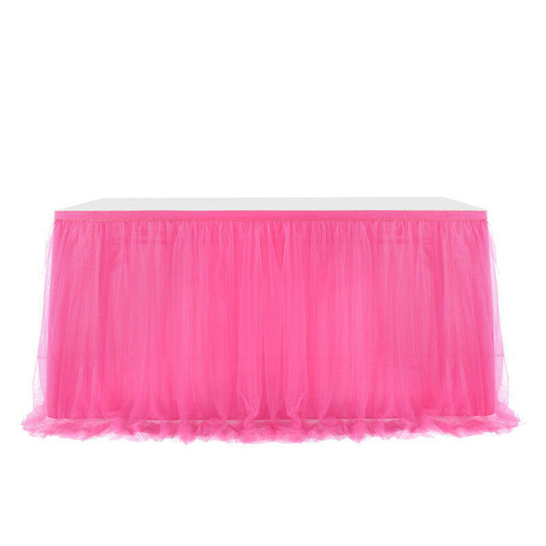 Tutu Tulle Table Skirt Fluffy Table Cloth Cover For Wedding Party Decor Fashion