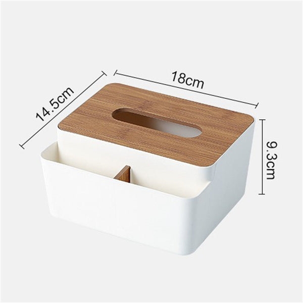 Tissue Box Dispenser Paper Storage Holder Napkin Case Organizer Wooden Cover AU