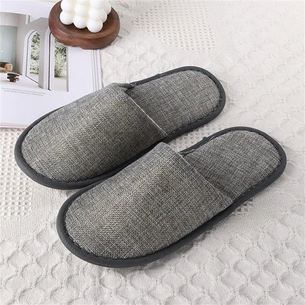 UP 100Pairs Unisex Grey Disposable Slipper SPA Non-Slip Slippers Hotel Household