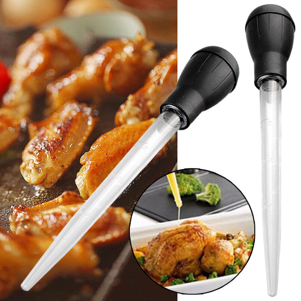 Turkey Baster Oil Pipe Fresh Suck Pump Chicken Baster BBQ Food Syringe 30ml AU