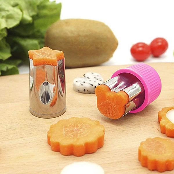 12Pcs Mini Fruit Vegetable Mold Cookie Shape Cutter Stainless Steel Mould Food