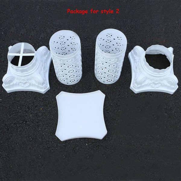 4X Decorative Roman Column Pillars Pedestal + 4x Flower Pots Wedding Party Decor