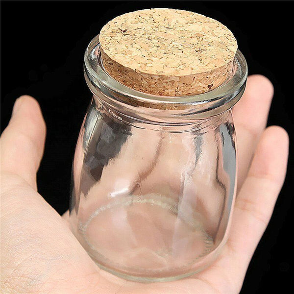 ❤️100ml GLASS BOTTLES CORK LID 100mL Wedding Party Favours Gift Spice Lolly Jars