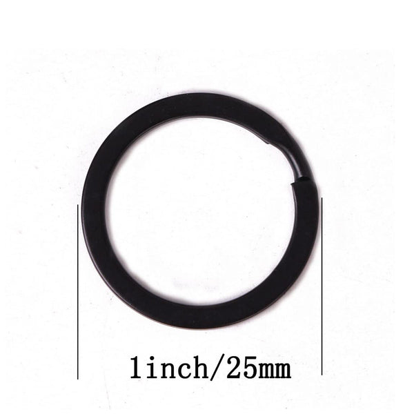 40PCS Stainless Steel Key Holder Split Scuba Rings Keyring Keychain Keyfob 25mm