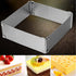 15-28cm Adjustable Mould Home Ring Stainless Steel Baking Square Form Cake Mold