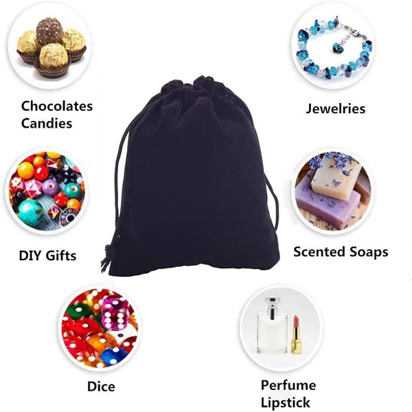 10-100X 5x7cm Velvet Pouch Drawstring Bags Wedding Favours Gift Party Jewellery