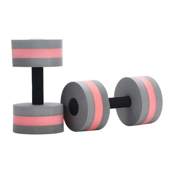 1x  Red Water Dumbbells Aquatic Exercise Dumb bells Water Aerobics Workouts Barbells - Lets Party