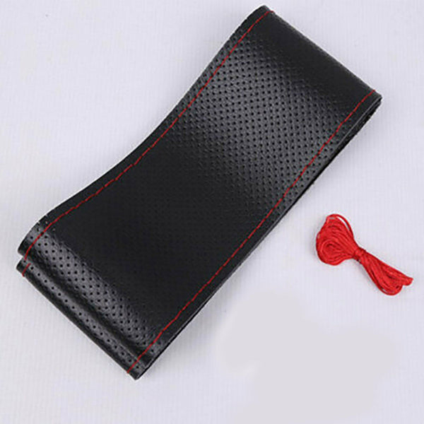 PU Leather DIY Car Steering Wheel Cover Auto Protection Needle Universal 38cm AU