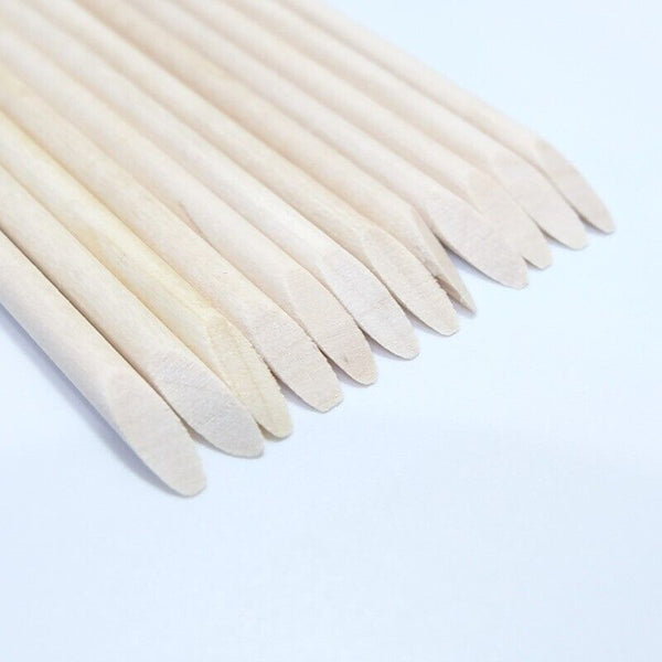 100PCS Nail Wooden Cuticle Pusher Remover Sticks Nail Art Manicure For Nail