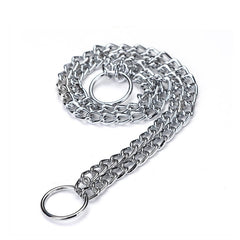 Dog Choke Chain – Heavy Duty Double Link Chrome Slip Training Collar