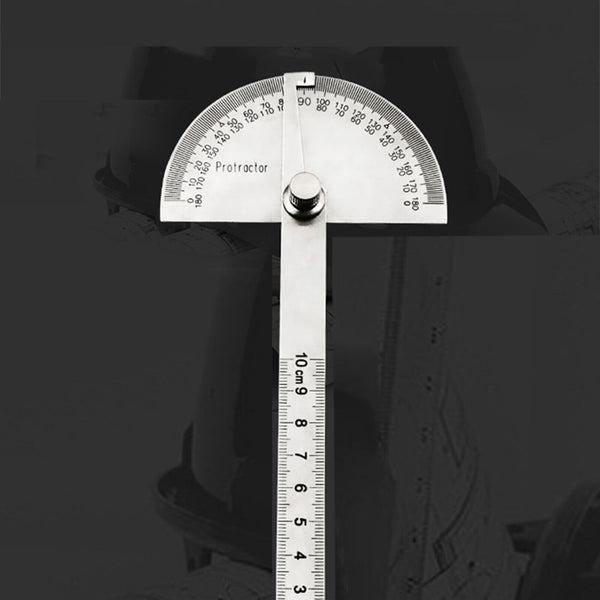 180 Degree Stainless Steel Protractor Angle Finder Goniometer Metal Angle Ruler