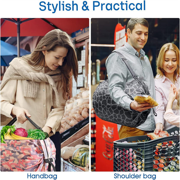 Foldable Reusable Portable Recycle Waterproof Grocery Shopping Carry Bag Handbag