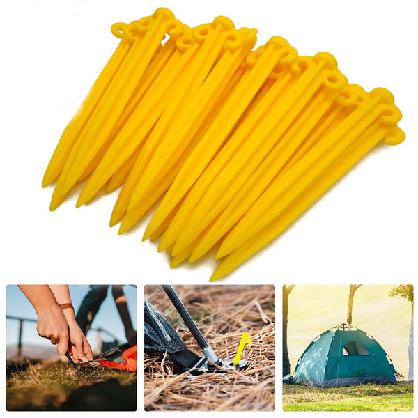 20pcs Tent Pegs Ground Camping Stakes Outdoor Nail 300mm Heavy Duty New AU