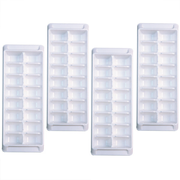 4X 16Grids Ice Cube Mould Easy Release White Ice Cube Tray Whiskey Home & Bar AU