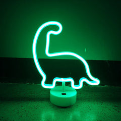 Neon LED Sign Light Wall Lights Green Dinosaur Kids Room Bar Lamp Art Decor Gift