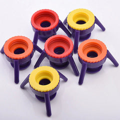 Toss It Bottle Cap Stand Kit Plastic Bottle Holder Shampoo Leakproof Cover