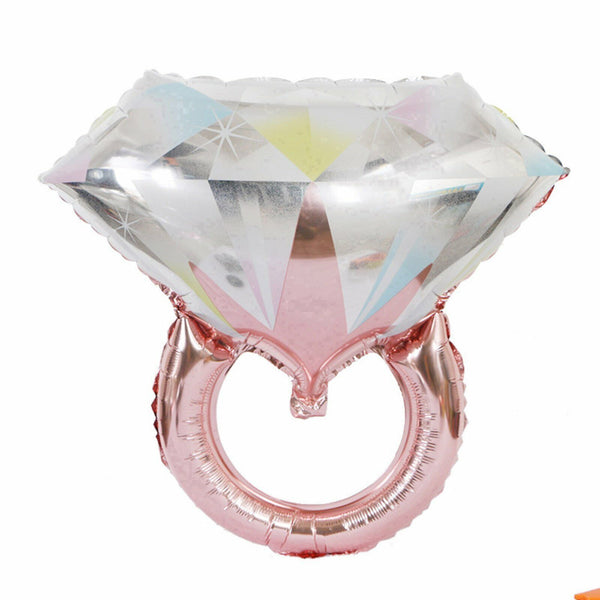 Rose Gold Bridal Shower Decorations Bride to Be Banner Engagement Ring Balloon A