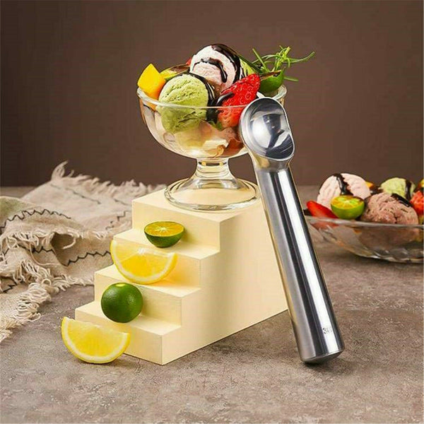 Ice Cream Scoop Non Stick Professional Polished Anti-Freeze Aluminium Spoon Tool