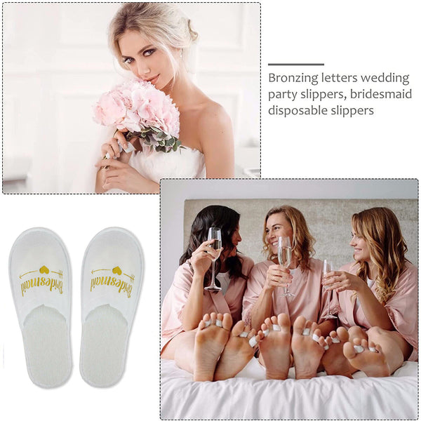 BRIDAL Slippers Bridesmaid Wedding Bride Slippers Maid of Honour (High Quality)