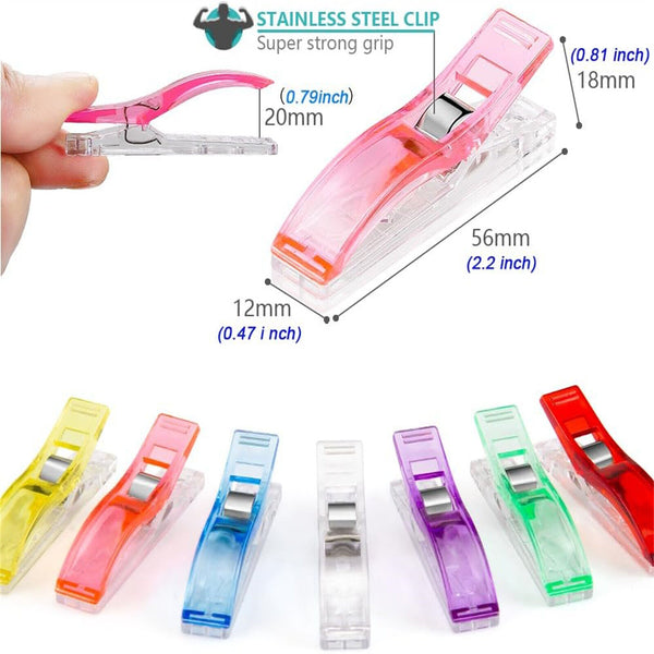 30/50X 27/56MM Wonder Clips Crafts Fabric Quilting Crochet Plastic Sewing Tools