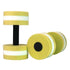 1x  Yellow Water Dumbbells Aquatic Exercise Dumb bells Water Aerobics Workouts Barbells - Lets Party