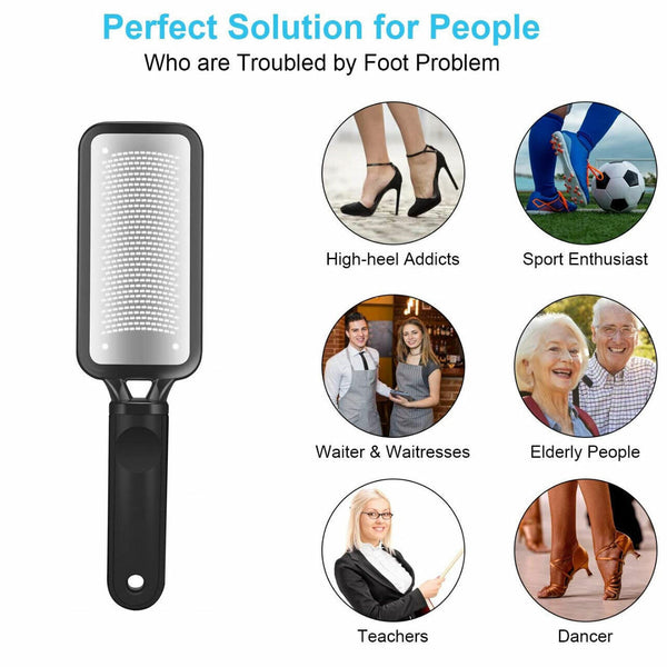 RoseRed Stainless Steel Foot File Scraper Grater Pedicure Rasp Callus Remover Tool - Lets Party