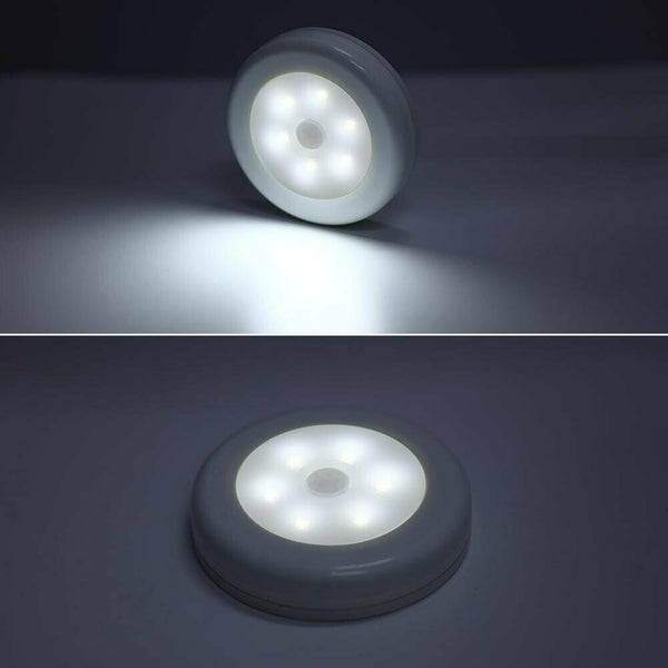 6 LEDs PIR Motion Sensor Night Light Infrared Wireless Wall Lamp Battery Powered - Lets Party
