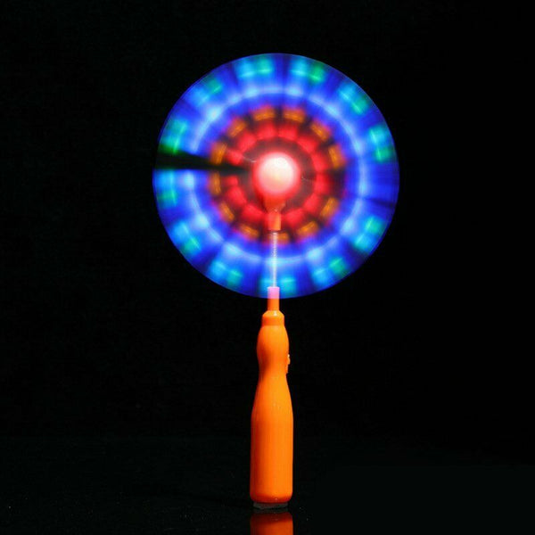 LED Flashing Windmills Light Up Rainbow Spinning Glows Toys Wand Pinwheel party - Lets Party