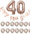 40th Rose Gold Birthday Pack 40 Years Old Garland Balloons Decorations Party  - Lets Party