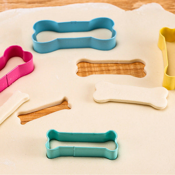 5Pcs Stainless Steel Dog Bone Cookie Cutter Biscuit Fondant Pastry Baking Tools - Lets Party