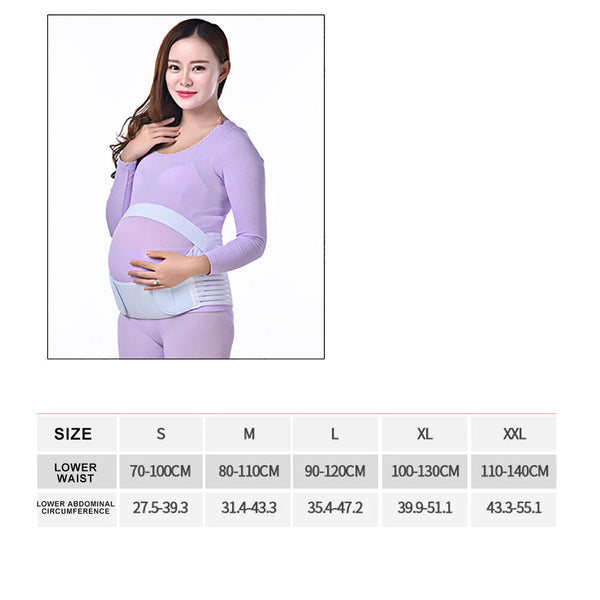 Pregnancy White Maternity Support Brace Strap Belt Abdominal Back Support Belly Band - Lets Party