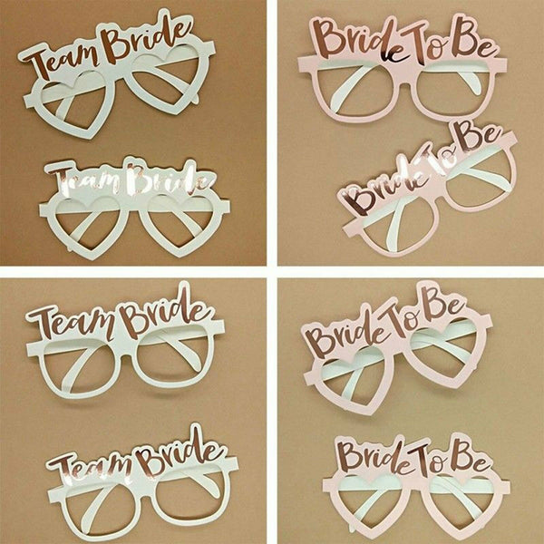 Team Bride To Be Paper Glasses Rose Gold Hens Night Party Bachelorett - Lets Party