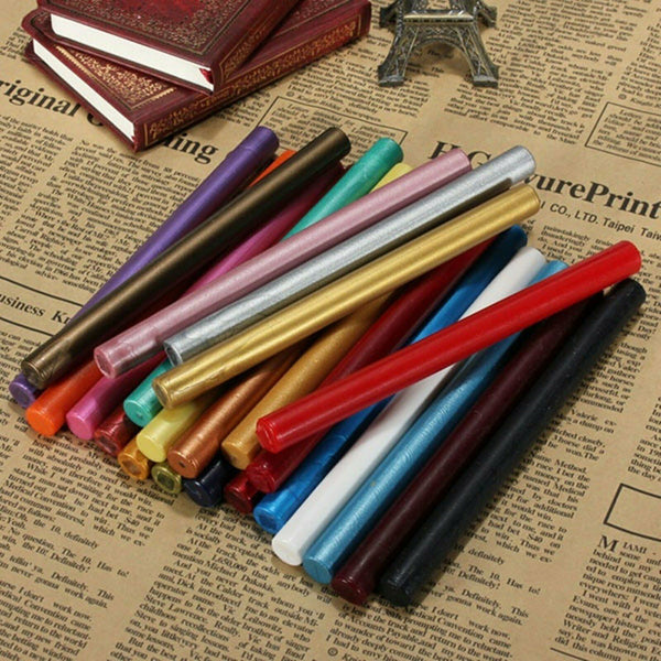 Sealing Wax Round Stick Glue Gun Stamp Seal Candle Envelope Invitations Wedding - Lets Party